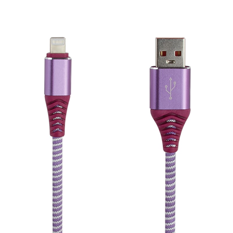 

USB кабель «LP» для Apple Lightning 8-pin «Носки» (фиолетовый/блистер)