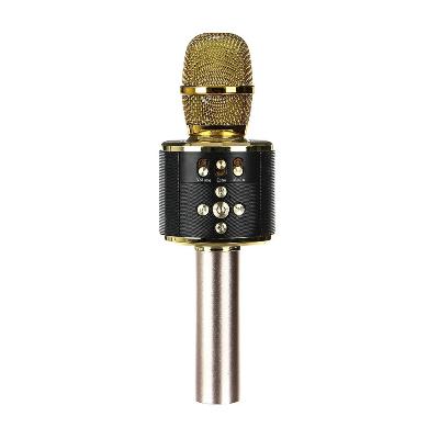 

Bluetooth караоке микрофон MD-01 со cветомузыкой, золото
