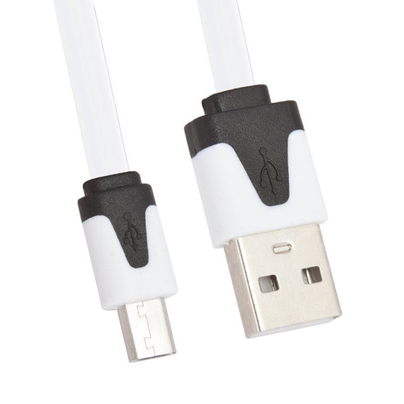 

USB кабель «LP» Micro USB плоский узкий (белый/коробка)