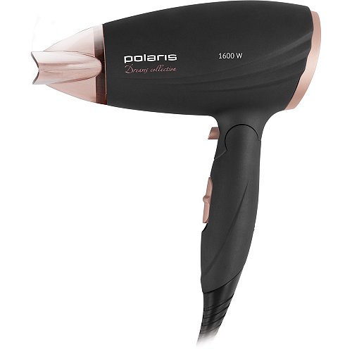 

Фен Polaris PHD-1668 T (1600W, складн. ручка, ионизация, прорезиноый корпус) маренго/розовый
