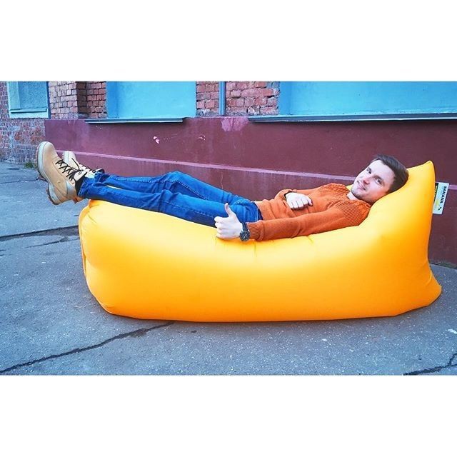 фото Надувной диван - гамак ламзак, желтый