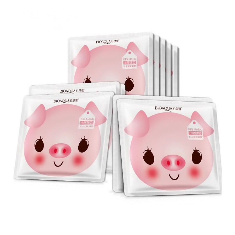 Тканевая маска со свиным коллагеном и йогуртом BioAqua (Pig Mask) Тканевая маска со свиным коллагеном и йогуртом BioAqua (Pig Mask)