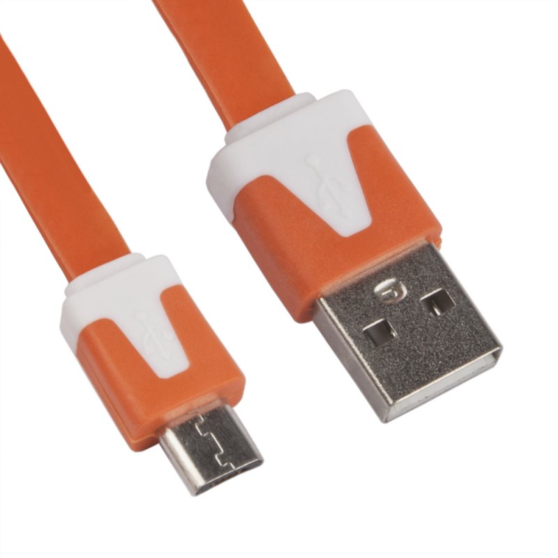 

USB кабель «LP» Micro USB плоский узкий (оранжевый/коробка)
