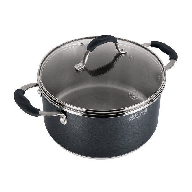 

Кастрюля с крышкой 24см 4,7л Rondell Stern 019RDS RDS-019