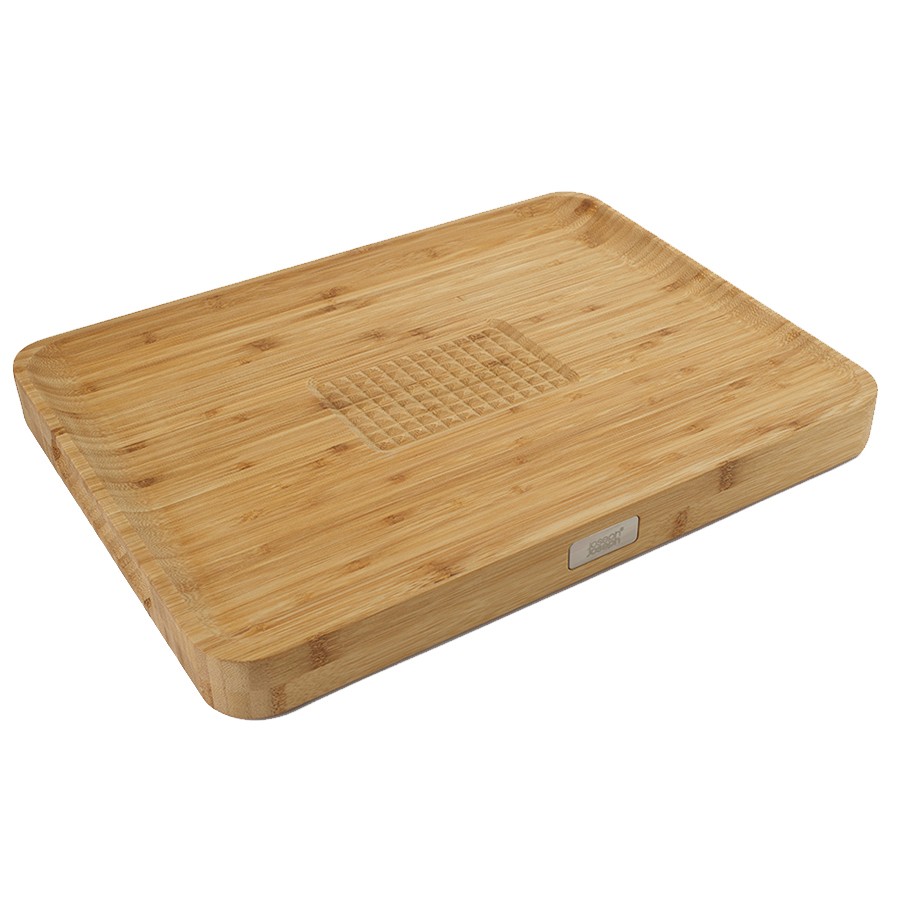 фото Разделочная доска joseph joseph cut&carve bamboo, 40х30 см, бежевый