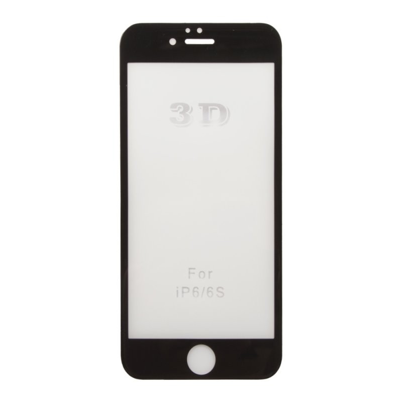 

Защитное стекло «LP» для iPhone 6/6s Tempered Glass 3D с рамкой 0,33 мм. 9H (ударопрочное/черное)