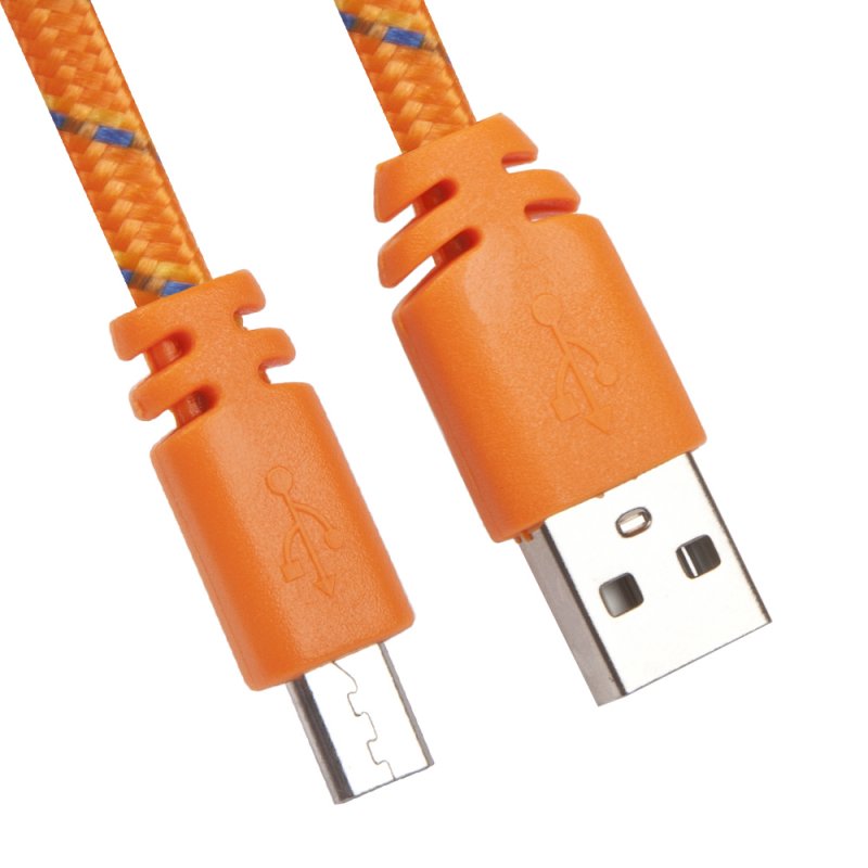 

USB кабель «LP» Micro USB плоская оплетка (оранжевый/европакет)