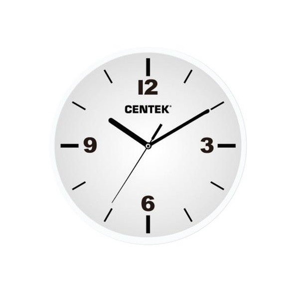 

Часы настенные Centek СТ-7102 White (белый) 25 см диам., круг, шаговый ход, кварцевый механизм