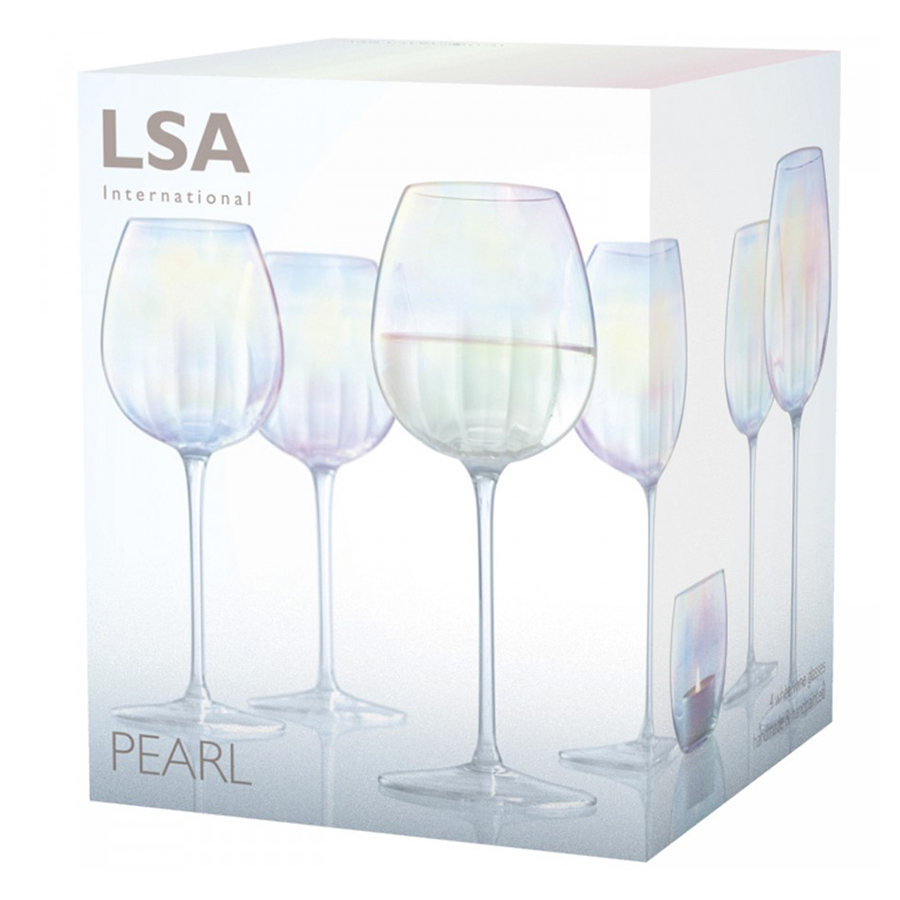   LSA Pearl White Wine Glass PE02 4 . 325  