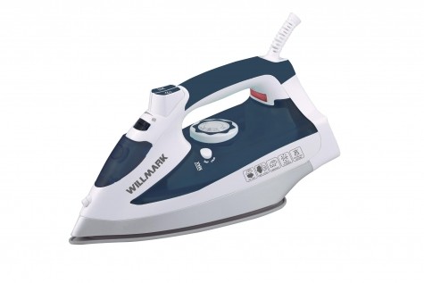 Купить Утюг WILLMARK SI-2228CD (2200Вт, керам. подошва, 380мл., анти-накипь, анти-капля, шнур 1,8 м, синий)