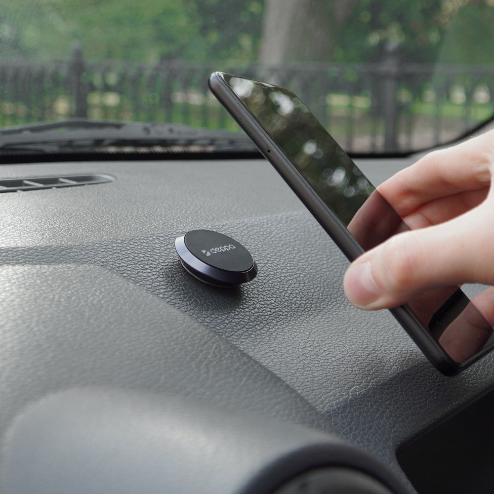 фото Автомобильный держатель mage flat для смартфонов, магнитный, серый, deppa