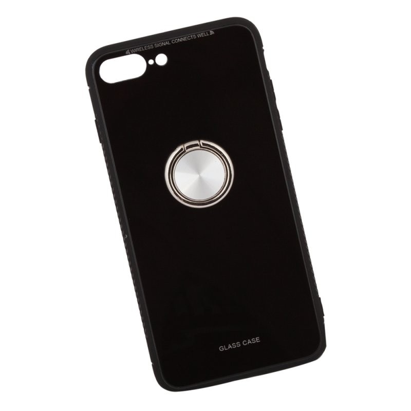 

Защитная крышка «LP» для iPhone 7 Plus/8 Plus «Glass Case» с кольцом (черное стекло/коробка)