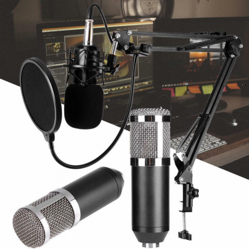 Студийный микрофон Professional Condenser Microphone BM-800, черный от MELEON