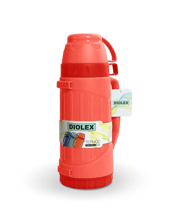 фото Классический термос diolex dxp-1000-1, 1 л красный