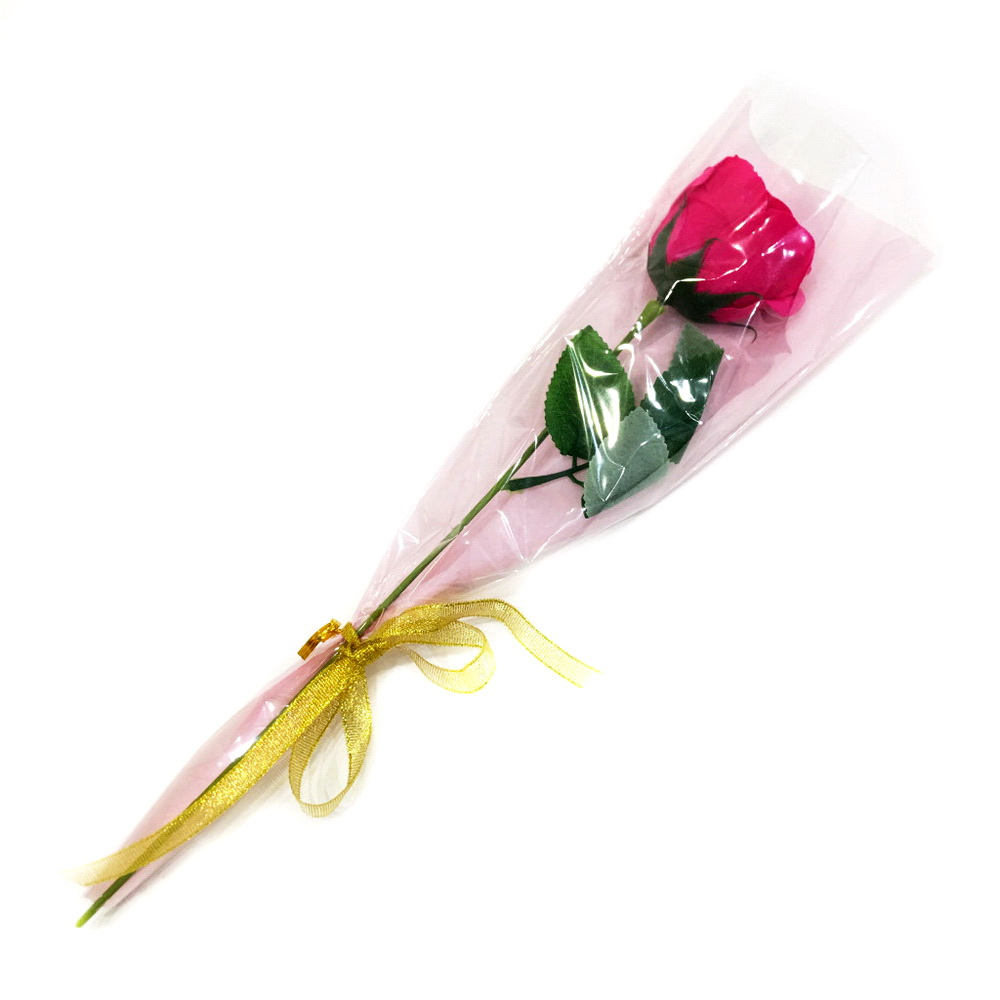 Роза из парфюмированного мыла Soap Flower, 39 см, тёмно-розовый Роза из парфюмированного мыла Soap Flower, 39 см, тёмно-розовый