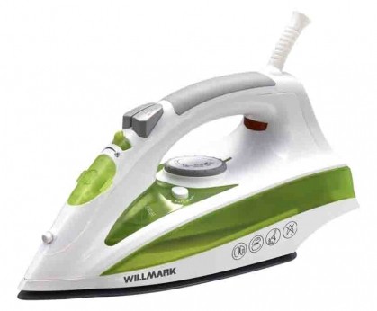 Купить Утюг WILLMARK SI-2214CRG (2200Вт, керам. подошва, 320мл, анти-накипь, противокап. сист., зел.) (10)