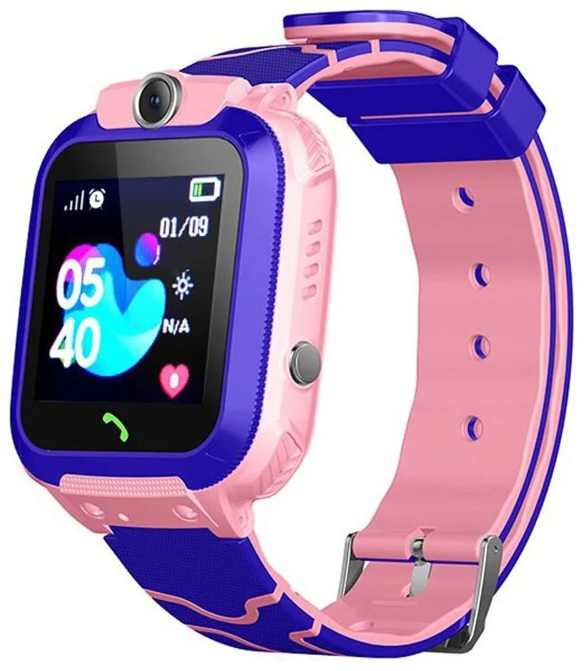 фото Умные детские часы smart baby watch hello q12, цвет розовый/фиолетовый