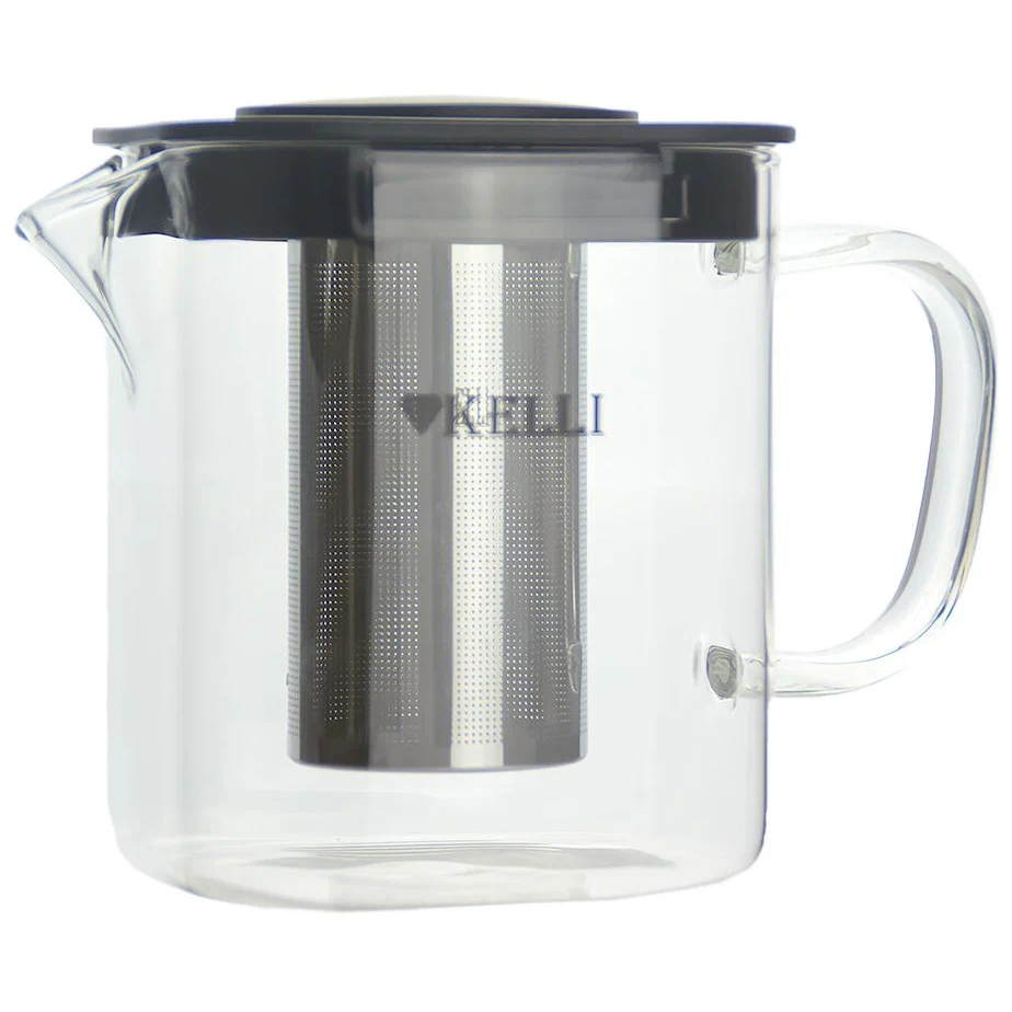 фото Жаропрочный стеклянный чайник kelli kl-3218 0.6 л.