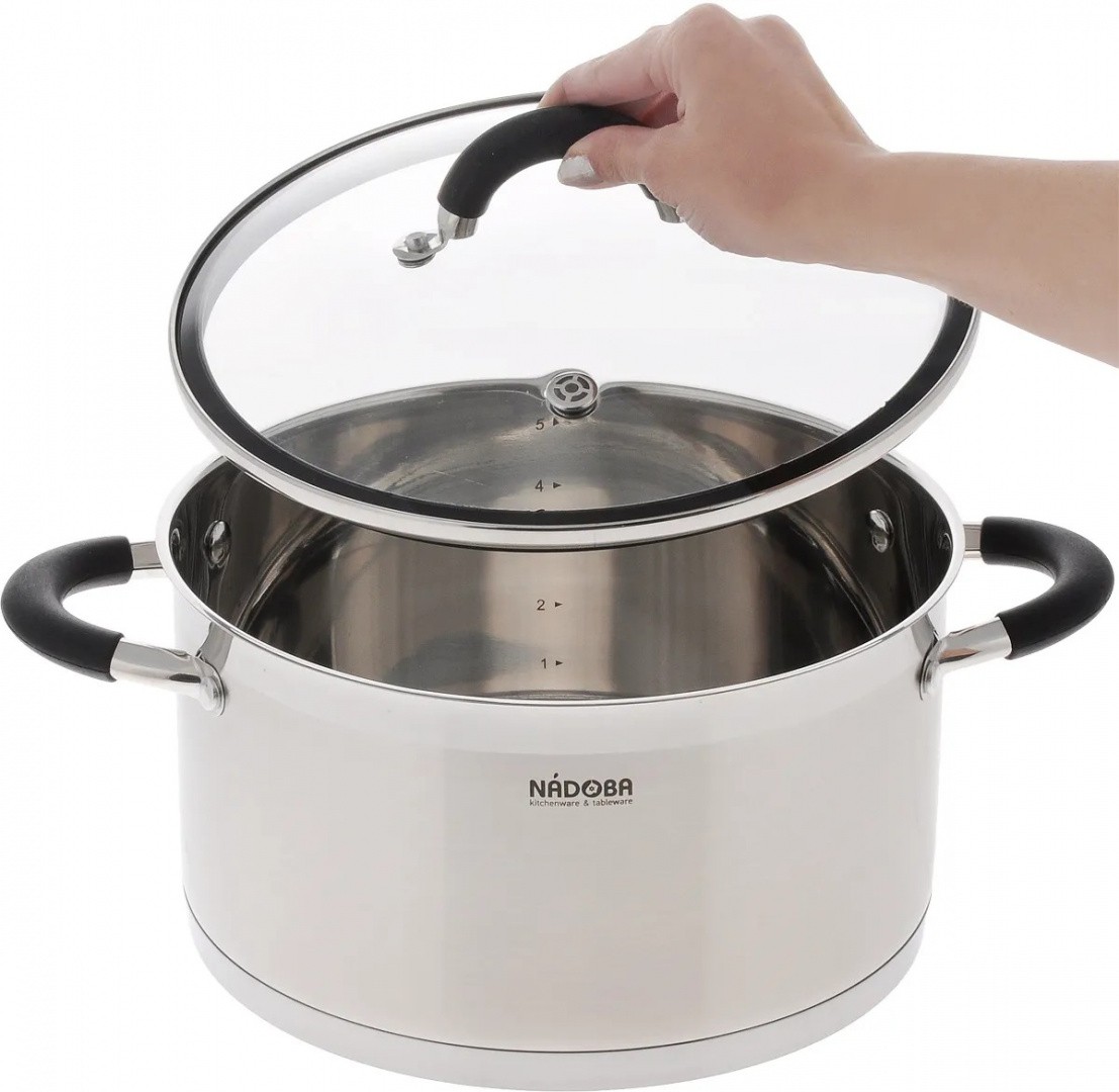 фото Набор посуды nadoba olina 726418 6 пр. серебристый/черный