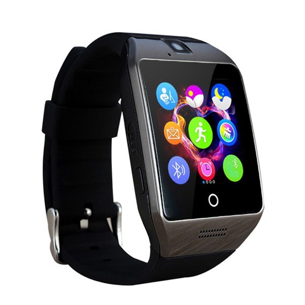 Часы Smart Watch Q18. Черный ремень, черный корпус