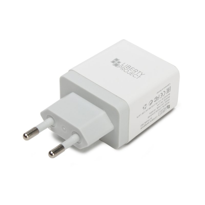 

СЗУ «LP» с двумя USB выходами QC 3.0 5В-2,4А/9В-2А/12В-1,67А «Brick Series» (белое/коробка)
