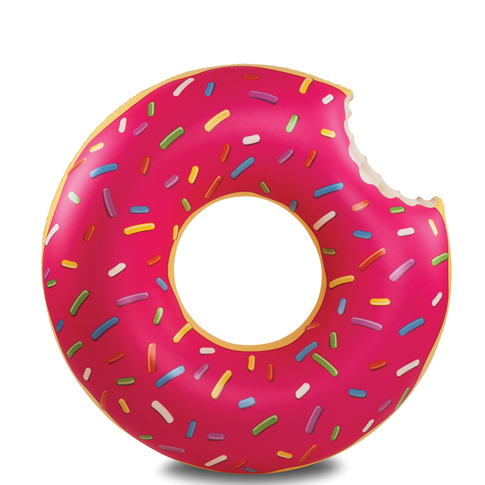 Надувной круг для плавания - Пончик с глазурью, 120 см, розовый от MELEON