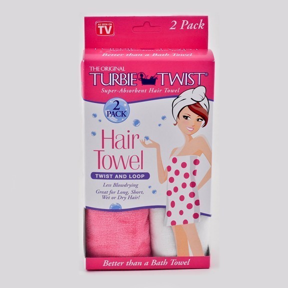Шапочки-полотенце для сушки волос после душа Turbie Twist - 2 шт