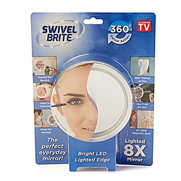 фото Зеркало с увеличением и подсветкой swivel brite