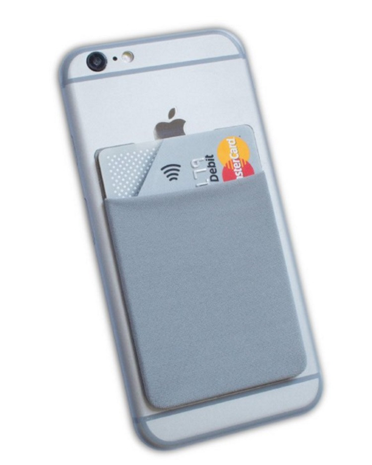 фото Карман-кошелёк на мобильный телефон, серый