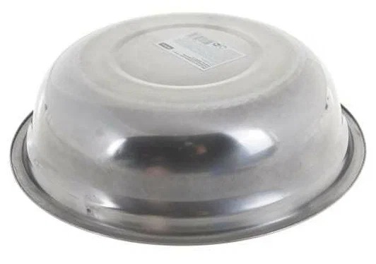 фото Mallony миска bowl-27, объем 2,8 л, с расширенными краями, из нерж стали, зеркальная полировка