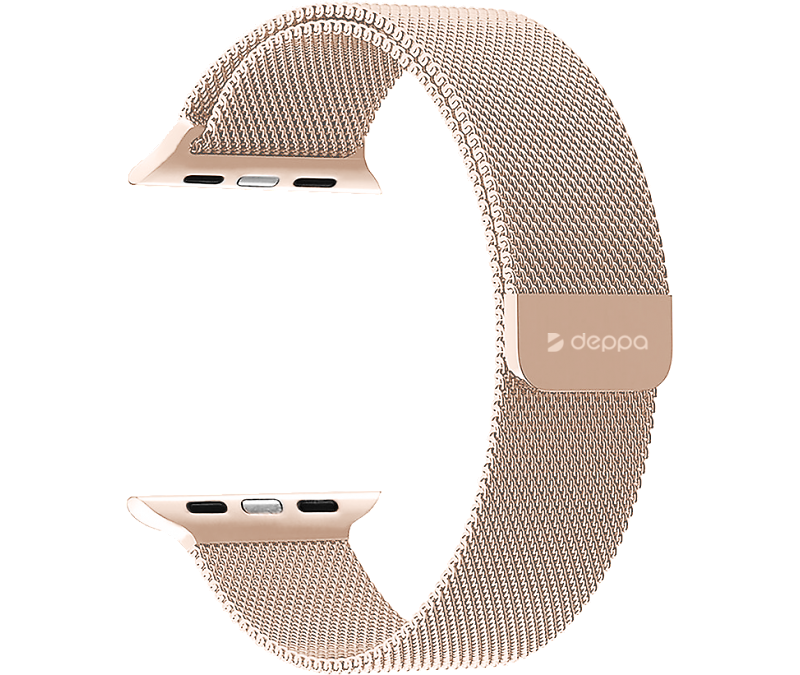 

Ремешок Band Mesh для Apple Watch 42/44 mm, нержавеющая сталь, золото, Deppa