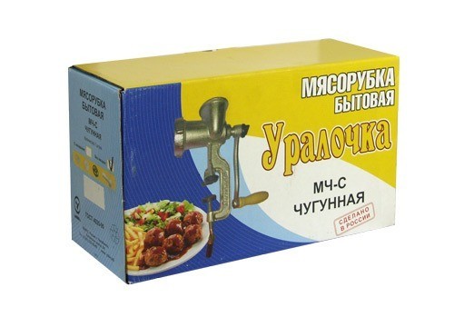 Купить Мясорубка ручная Уралочка чугунная МЧ-С ГОСТ 4025-95 | Мелеон