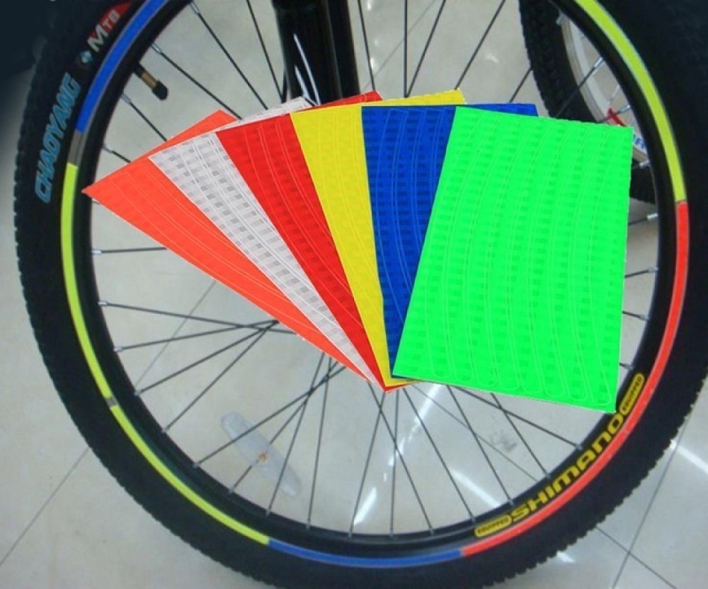 Светоотражающие люминесцентные наклейки для велосипеда, 8 шт, жёлтый от MELEON