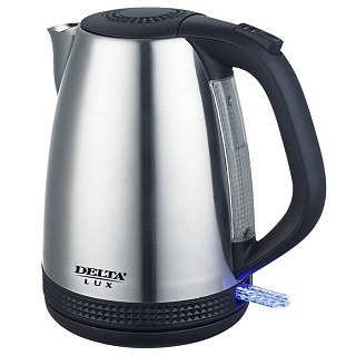 

Чайник электрический DELTA LUX DL-1285 нерж.,со СЪЁМНЫМ ФИЛЬТРОМ,с ОКНОМ : 2200Вт, 1.7л (8)