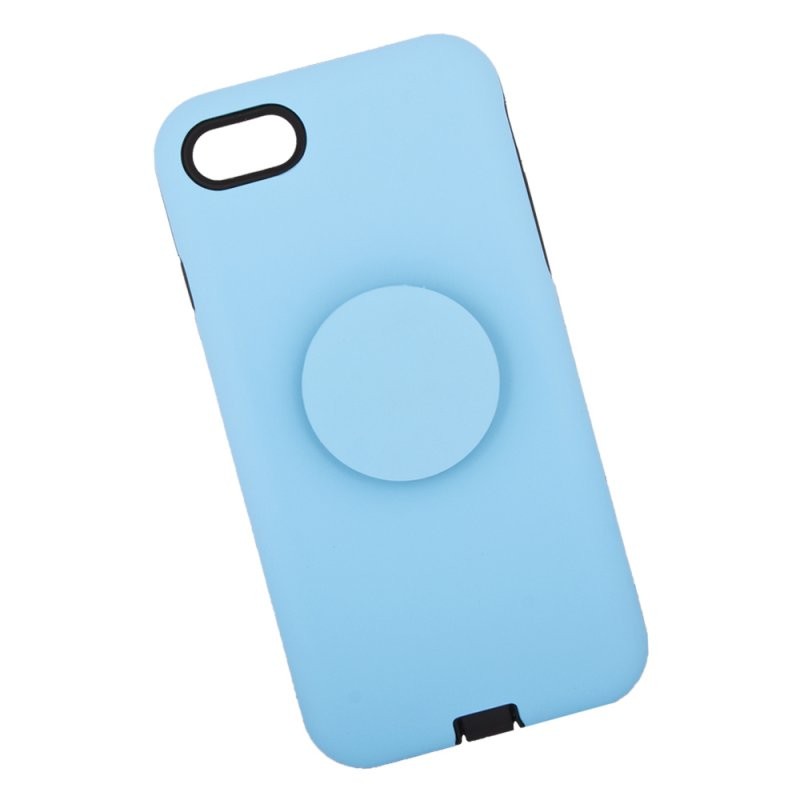 

Защитная крышка «LP» для iPhone SE 2/8/7 «PopSocket Case» (голубая/коробка)