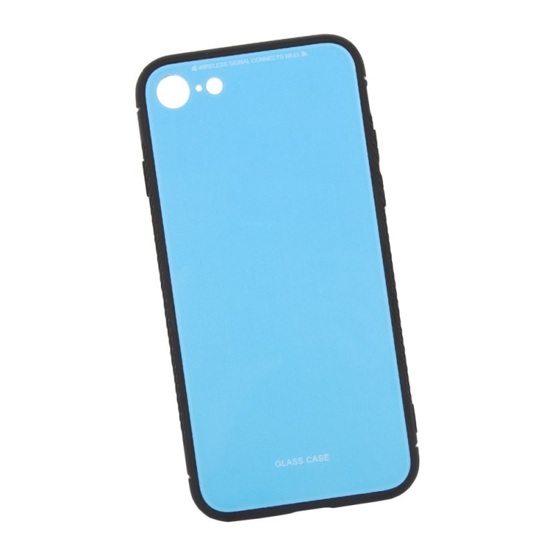 

Защитная крышка «LP» для iPhone SE 2/8/7 «Glass Case» (голубое стекло/коробка)