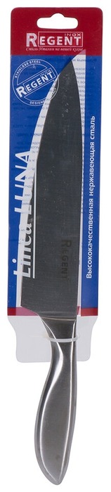 фото Шеф-нож regent inox luna, лезвие 20.5 см, серебристый