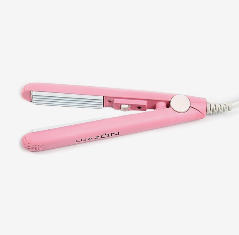 Щипцы-гофре мини LuazON LW-26 25 Вт керамическое покрытие розовый