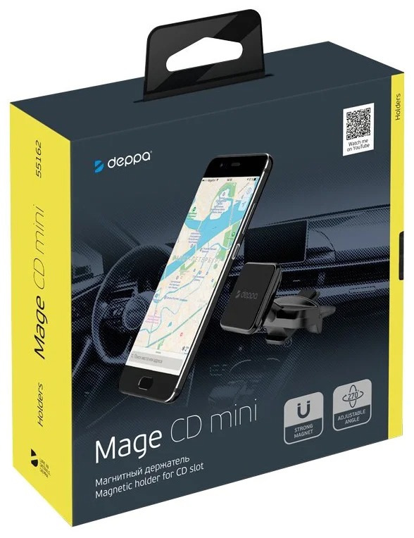 фото Автомобильный держатель mage cd mini для смартфонов, магнитный, крепление в cd-слот, deppa