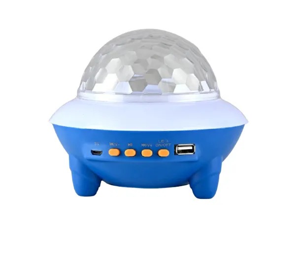

Вращающийся диско-шар с Bluetooth и музыкальным модулем, синий