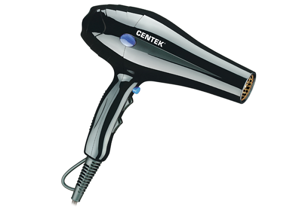 

Фен Centek CT-2239 черный полноразмерный, 2200 Вт, режимов- 3, скоростей-2,