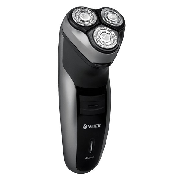 фото Электрическая бритва vitek (батарея nimh 2 x 1,2 v 400mah) vt-8266(bk), коричневый