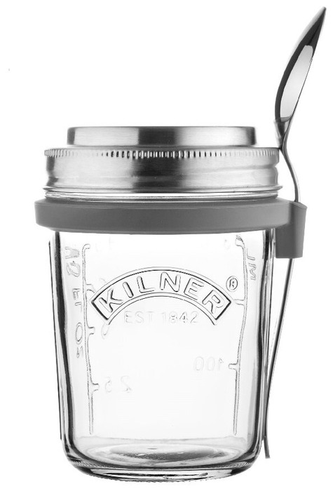 

Kilner Набор для завтрака с собой , 9.5x9.5 см, прозрачный/серебристый