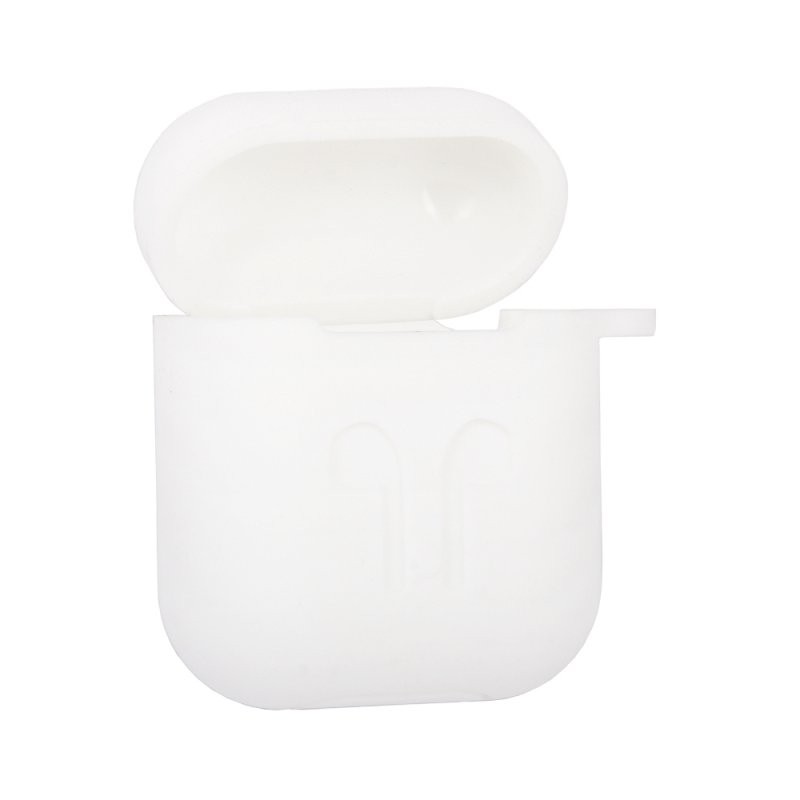 

Силиконовый чехол для AirPods «LP» с карабином и ремешком (белый)