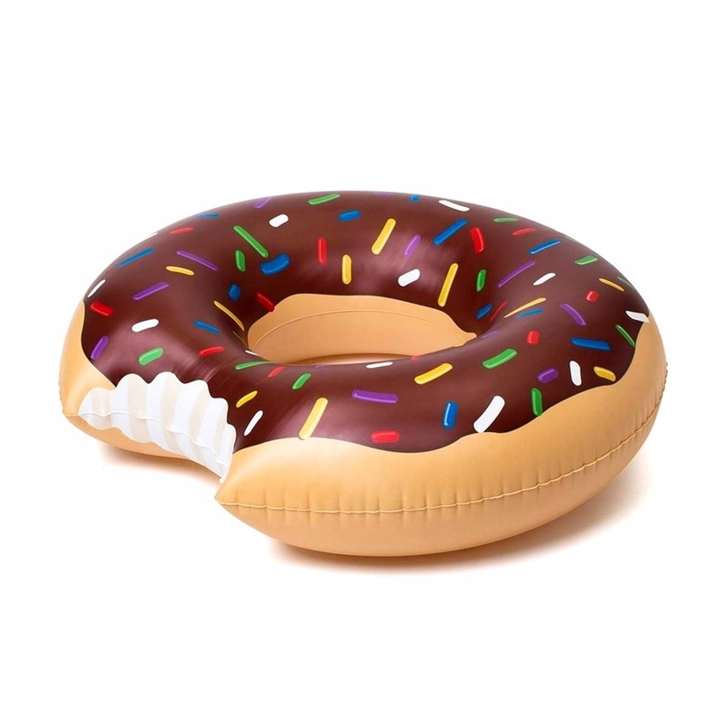 Надувной круг для плавания - Пончик с глазурью, 120 см, коричневый от MELEON