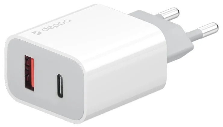 Купить Зарядное устройство Deppa USB-C + USB-A для быстрой зарядки, 30 ...