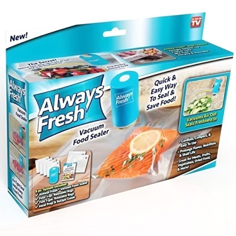 

Вакуумные пакеты для еды Always Fresh с машинкой для высасывания воздуха
