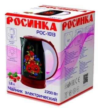 фото Чайник росинка рос-1013, красный