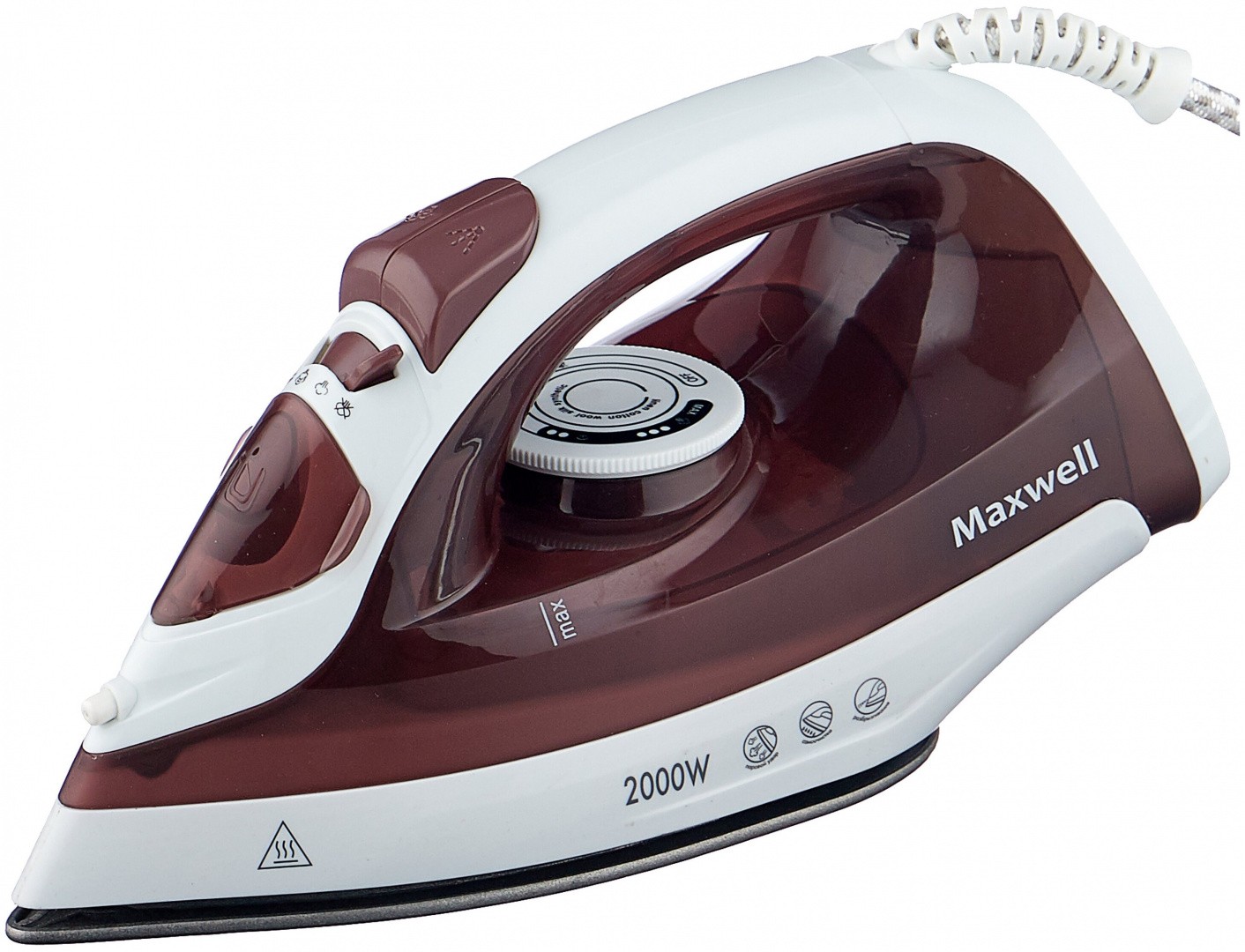 Утюг Maxwell MW-3051BN коричневый/белый