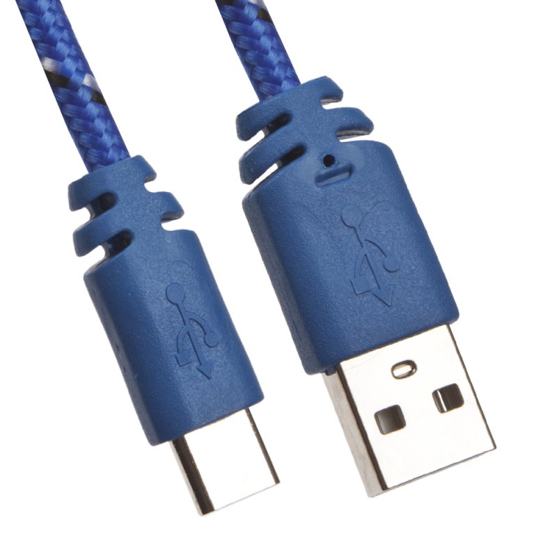 

USB кабель «LP» USB Type-C в оплетке (синий/европакет)